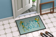 Load image into Gallery viewer, Let's Dance Linen Teal Doormat - 24x36 Decorative Floor Mat – Indoor/Outdoor Rug with Artistic Flair BB5374JMAT
