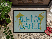 Load image into Gallery viewer, Let's Dance Linen Teal Doormat - 18x27 Decorative Floor Mat – Indoor/Outdoor Rug with Artistic Flair BB5374MAT