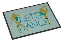 Load image into Gallery viewer, Let's Dance Linen Teal Doormat - 18x27 Decorative Floor Mat – Indoor/Outdoor Rug with Artistic Flair BB5374MAT
