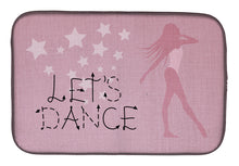 Load image into Gallery viewer, Let's Dance Linen Pink Dish Drying Mat – Absorbent, Artistic Kitchen Essentials BB5375DDM