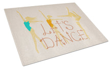 Load image into Gallery viewer, Let's Dance Linen Light Glass Cutting Boards – Durable, Decorative Kitchen Art Large BB5376LCB