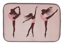 Load image into Gallery viewer, Dancers Linen Pink Dish Drying Mat – Absorbent, Artistic Kitchen Essentials BB5377DDM