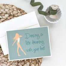 Load image into Gallery viewer, Dancing is Like Dreaming Greeting Cards -  Blank Note Cards – 8-Pack of Artist-Designed Cards with Envelopes
