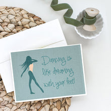 Load image into Gallery viewer, Dancing is Like Dreaming #2 Greeting Cards -  Blank Note Cards – 8-Pack of Artist-Designed Cards with Envelopes