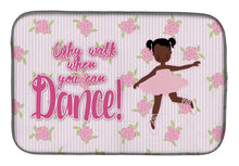 Load image into Gallery viewer, Ballet African American Pigtails Dish Drying Mat – Absorbent, Artistic Kitchen Essentials BB5382DDM