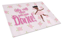 Load image into Gallery viewer, Ballet African American Pigtails Glass Cutting Boards – Durable, Decorative Kitchen Art Large BB5382LCB