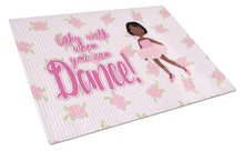 Load image into Gallery viewer, Ballet African American Short Hair Glass Cutting Boards – Durable, Decorative Kitchen Art Large BB5384LCB