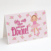 Load image into Gallery viewer, Ballet Brown Short Hair Greeting Cards -  Blank Note Cards – 8-Pack of Artist-Designed Cards with Envelopes