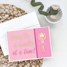 Load image into Gallery viewer, Ballet in 8 Counts Blonde Greeting Cards -  Blank Note Cards – 8-Pack of Artist-Designed Cards with Envelopes
