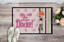 Load image into Gallery viewer, Ballet Dance Stripes Red Hair Doormat - 24x36 Decorative Floor Mat – Indoor/Outdoor Rug with Artistic Flair BB5399JMAT