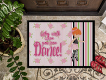 Load image into Gallery viewer, Ballet Dance Stripes Red Hair Doormat - 24x36 Decorative Floor Mat – Indoor/Outdoor Rug with Artistic Flair BB5399JMAT