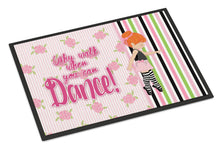 Load image into Gallery viewer, Ballet Dance Stripes Red Hair Doormat - 18x27 Decorative Floor Mat – Indoor/Outdoor Rug with Artistic Flair BB5399MAT