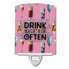Load image into Gallery viewer, Coctails Drink Often Sign Ceramic Night Light BB5408CNL