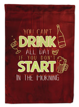 Load image into Gallery viewer, Start Drinking in the Morning Garden Flag - Outdoor Decorative Yard Flag BB5425GF