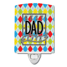 Load image into Gallery viewer, Best Dad Ever Argyle Ceramic Night Light BB5442CNL