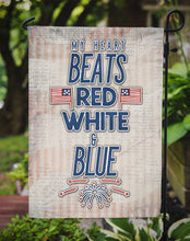 Load image into Gallery viewer, My Heart Beats Red White and Blue Garden Flag - Outdoor Decorative Yard Flag BB5445GF
