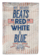 Load image into Gallery viewer, My Heart Beats Red White and Blue Garden Flag - Outdoor Decorative Yard Flag BB5445GF