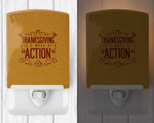 Load image into Gallery viewer, Thanksgiving is Action Ceramic Night Light BB5458CNL