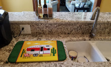 Load image into Gallery viewer, Greatest Adventure Retro Camper Desert Dish Drying Mat – Absorbent, Artistic Kitchen Essentials BB5479DDM