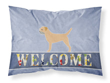 Load image into Gallery viewer, Border Terrier Welcome Fabric Standard Pillowcase – Artistic Decorative Front, White Back BB5493PILLOWCASE
