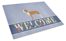Load image into Gallery viewer, Spanish Hound Welcome Glass Cutting Boards – Durable, Decorative Kitchen Art Large BB5495LCB