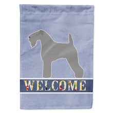Load image into Gallery viewer, Kerry Blue Terrier Welcome Flag Canvas House Size BB5496CHF