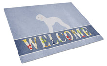 Load image into Gallery viewer, Bedlington Terrier Welcome Glass Cutting Boards – Durable, Decorative Kitchen Art Large BB5498LCB