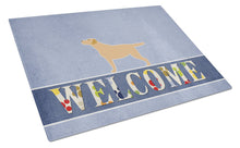 Load image into Gallery viewer, Yellow Labrador Retriever Welcome Glass Cutting Boards – Durable, Decorative Kitchen Art Large BB5501LCB