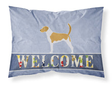 Load image into Gallery viewer, American Foxhound Welcome Fabric Standard Pillowcase – Artistic Decorative Front, White Back BB5502PILLOWCASE
