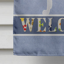 Load image into Gallery viewer, Borzoi Russian Greyhound Welcome Flag Canvas House Size BB5503CHF