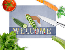Load image into Gallery viewer, Borzoi Russian Greyhound Welcome Glass Cutting Boards – Durable, Decorative Kitchen Art Large BB5503LCB