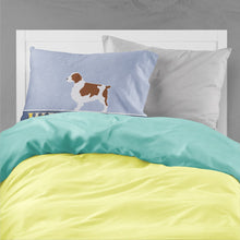 Load image into Gallery viewer, Welsh Springer Spaniel Welcome Fabric Standard Pillowcase – Artistic Decorative Front, White Back BB5504PILLOWCASE