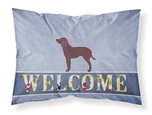 Load image into Gallery viewer, American Water Spaniel Welcome Fabric Standard Pillowcase – Artistic Decorative Front, White Back BB5505PILLOWCASE