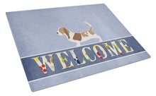 Load image into Gallery viewer, Basset Hound Welcome Glass Cutting Boards – Durable, Decorative Kitchen Art Large BB5506LCB