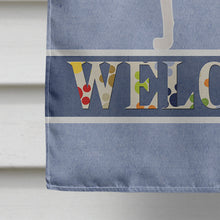 Load image into Gallery viewer, Greyhound Welcome Flag Canvas House Size BB5509CHF