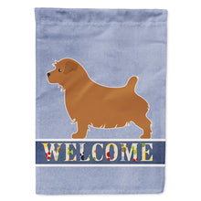 Load image into Gallery viewer, Norfolk Terrier Welcome Flag Canvas House Size BB5513CHF
