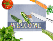 Load image into Gallery viewer, Beagle Welcome Glass Cutting Boards – Durable, Decorative Kitchen Art Large BB5514LCB