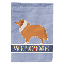 Load image into Gallery viewer, Collie Welcome Flag Canvas House Size BB5520CHF