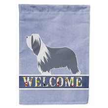 Load image into Gallery viewer, Bearded Collie Welcome Flag Canvas House Size BB5521CHF