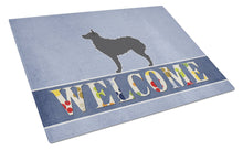 Load image into Gallery viewer, Croatian Sheepdog Welcome Glass Cutting Boards – Durable, Decorative Kitchen Art Large BB5525LCB