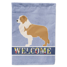 Load image into Gallery viewer, Red Border Collie Welcome Flag Canvas House Size BB5526CHF