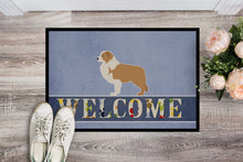 Load image into Gallery viewer, Red Border Collie Welcome Doormat - 18x27 Decorative Floor Mat – Indoor/Outdoor Rug with Artistic Flair BB5526MAT