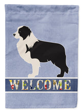 Load image into Gallery viewer, Black Border Collie Welcome Garden Flag - Outdoor Decorative Yard Flag BB5527GF