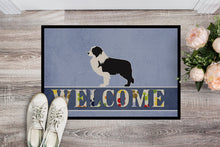 Load image into Gallery viewer, Black Border Collie Welcome Doormat - 24x36 Decorative Floor Mat – Indoor/Outdoor Rug with Artistic Flair BB5527JMAT