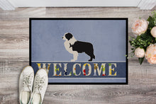 Load image into Gallery viewer, Black Border Collie Welcome Doormat - 18x27 Decorative Floor Mat – Indoor/Outdoor Rug with Artistic Flair BB5527MAT