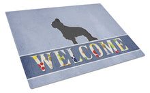 Load image into Gallery viewer, Briard Welcome Glass Cutting Boards – Durable, Decorative Kitchen Art Large BB5530LCB