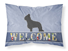Load image into Gallery viewer, Briard Welcome Fabric Standard Pillowcase – Artistic Decorative Front, White Back BB5530PILLOWCASE