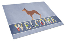 Load image into Gallery viewer, Australian Kelpie Dog Welcome Glass Cutting Boards – Durable, Decorative Kitchen Art Large BB5533LCB