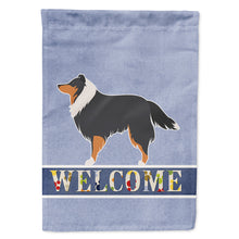 Load image into Gallery viewer, Sheltie/Shetland Sheepdog Welcome Flag Canvas House Size BB5534CHF