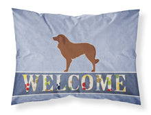 Load image into Gallery viewer, Portuguese Sheepdog Dog Welcome Fabric Standard Pillowcase – Artistic Decorative Front, White Back BB5535PILLOWCASE
